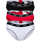 HUGO - Stripe Panties - 3-pack - Damesondergoed - Zwart - Katoen