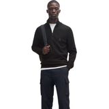 BOSS Kanobix Half Zip Trui Zwart - Maat XL - Heren - Pull marin