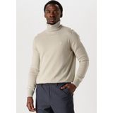 Hugo Boss - Rollneck Trui - Beige - Katoen - Regular Fit