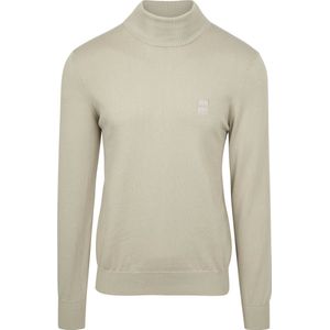 Hugo Boss - Rollneck Trui - Beige - Katoen - Regular Fit