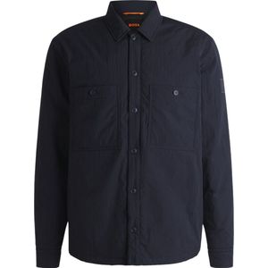 BOSS - Overshirt - Kreukstof - Oversized Pasvorm - Logodetail