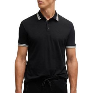 Boss Paddy Polo Heren - Zwart - Regular Fit - Katoen