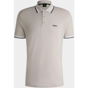 BOSS Green Polo - Korte Mouw - Grijs - Katoen