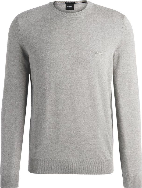 BOSS - Botto - Trui - Grijs - Regular Fit - Wol