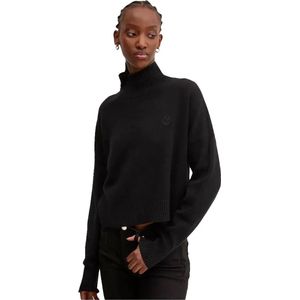 HUGO - Sesty - Trui - Zwart - Staande Kraag - Lange Mouwen