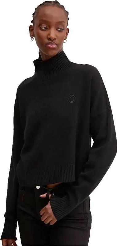 HUGO - Sesty - Trui - Zwart - Staande Kraag - Lange Mouwen