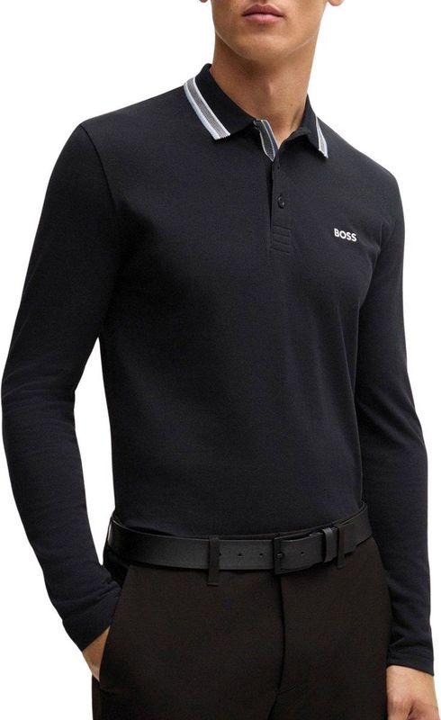 Boss Plisy Longsleeve Polo Heren
