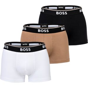HUGO BOSS Power trunks (3-pack), heren boxers kort, zwart, beige, wit
