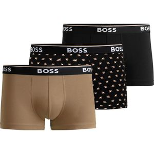 HUGO BOSS - Power - Boxershorts - Zwart - Beige - 3-pack