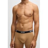 HUGO BOSS - Power - Boxershorts - Zwart/Beige - 3-Pack, Katoen Elastaan Mix