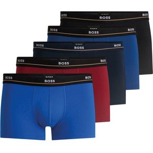 Boss - Essential Trunk - Boxershorts - Blauw - Rood - Donkerblauw - Zwart - 5 Stuks - Regular Fit