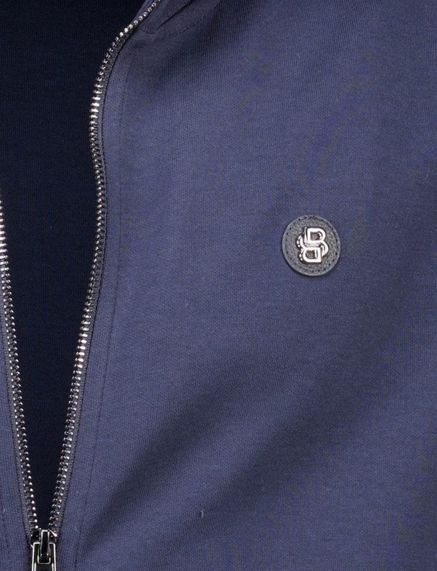 Hugo Boss - Black Vest - Effen Blauw - Katoen - Normale Fit