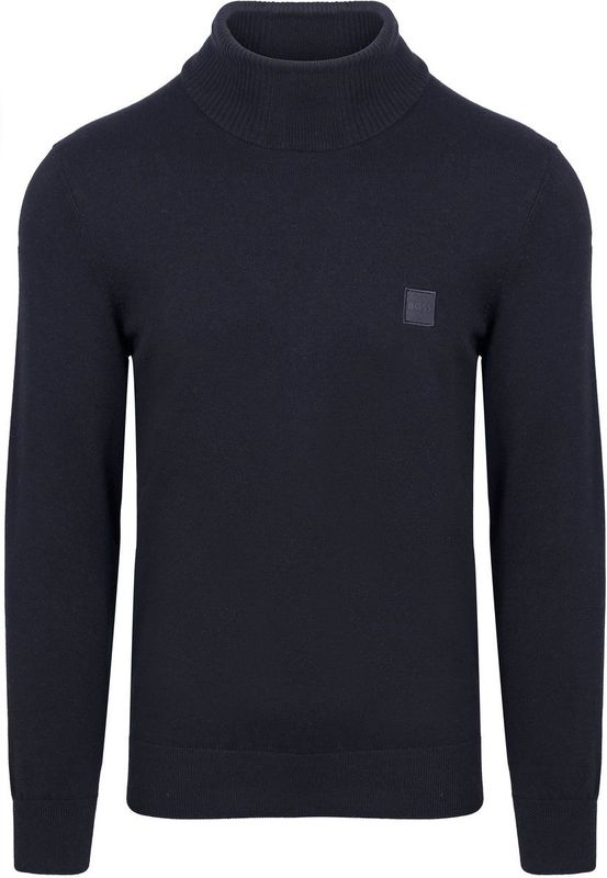 Hugo Boss - Rollneck Trui - Beige - Katoen - Regular Fit