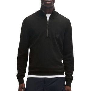 BOSS Orange - Pullover - Zwart - Katoen/Kasjmier