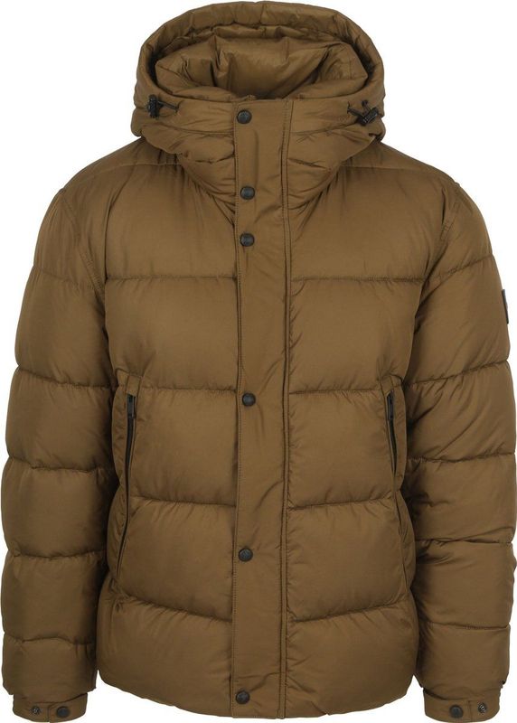 BOSS Omaris Jas - Bruin - Heren - Winterjassen - Gemaakt van Gerecycled Polyester