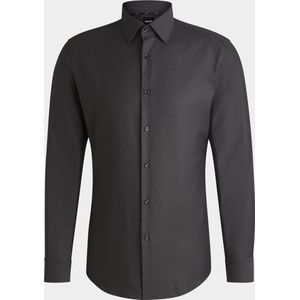 BOSS - H-HANK-kent-C1-214 - Business Hemd - Grijs - Katoen/Elastaan