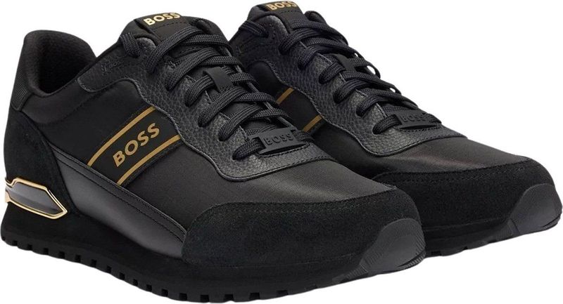 BOSS - Parkour Runner - Sneakers - Zwart - Leer