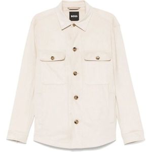 BOSS Black - Overshirt - Beige - Polyester/Elastaan - Regular Fit