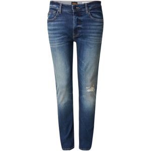 BOSS Orange - 5-Pocket Jeans - Blauw - Katoenmix - Regular Fit