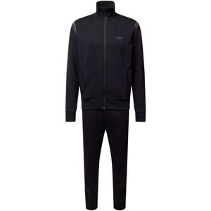 BOSSvoor mannen. 50533738 Regular fit trainingspak met beige gestreepte applicaties (XL), Casual, Sportief, Katoen, Meerdere sporten, Lange