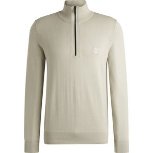 BOSS Orange - Pullover - Beige - Katoen/Kasjmier