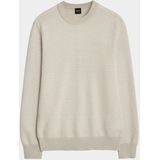 Gebreide Trui - Effen - Katoen - Ronde Hals - Lange Mouw