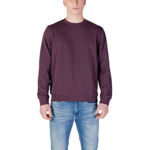 Hugo Boss - Katoenen Sweatshirt - Paarse Kleur - Heren