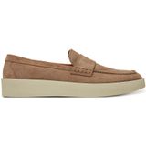 Boss - Clay - Loafer - Beige - Suède - Imitatieleer - Flexibele Rubberen Loopzool