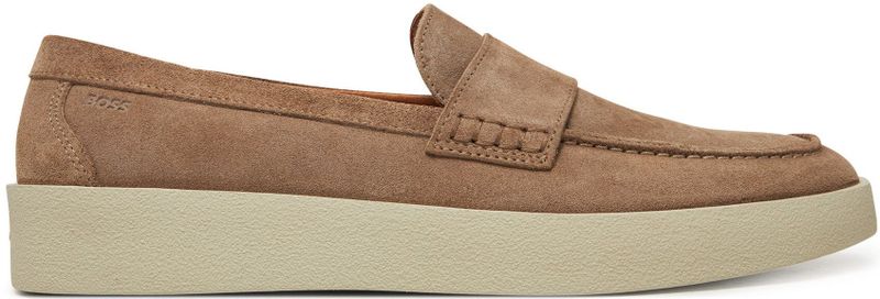 Boss - Clay - Loafer - Beige - Suède - Imitatieleer - Flexibele Rubberen Loopzool