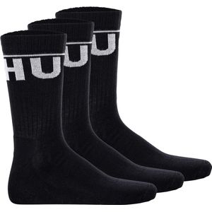 HUGO - QS ICONIC CC 1 - Vrijetijdssokken - Zwart - Set van 3