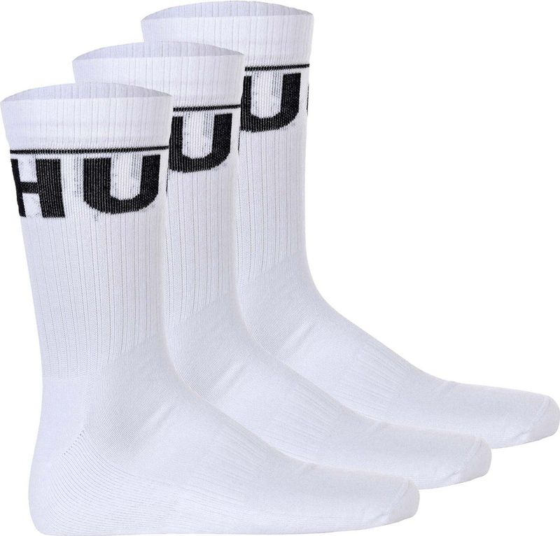 HUGO - QS ICONIC CC 1 - Vrijetijdssokken - Wit - Set van 3 paar