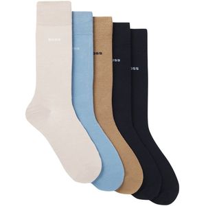 BOSS - Professionele Herensokken - Zwart - Katoen - 5 Paar
