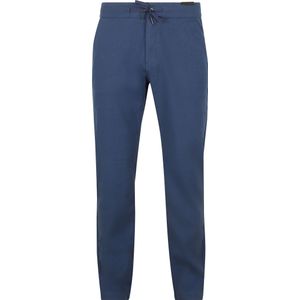 Hugo Boss - Heren Chino - Blauw - Linnen/Katoen