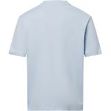 Hugo Blue T-shirt - Katoen - Wijd Model - Opstaande Kraag