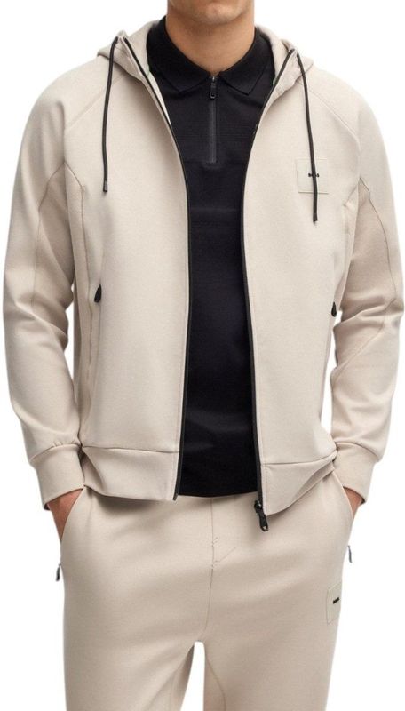 Hugo - Sweatshirt - Beige - Heren - Katoen