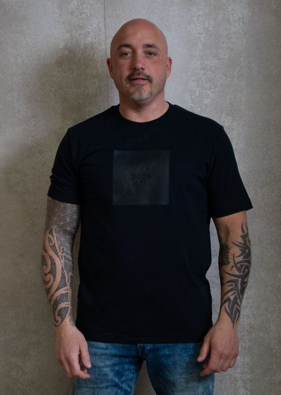 Hugo Boss - T-shirt - Blauw - 100% Katoen