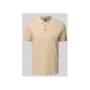BOSS - Parlay - Polo - Beige - Regular Fit - Korte Mouwen