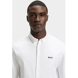 BOSS - Biado_R_IN 10233753 - Casual Overhemd - Wit - 100% Katoen