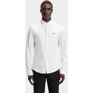 BOSS - Biado_R_IN 10233753 - Casual Overhemd - Wit - 100% Katoen