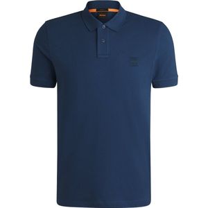 BOSS Orange - Passenger - Polo - Blauw - Katoen/Elastaan