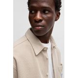 Hugo - Overhemd - Beige - Katoen - Comfortabele Pasvorm - Kent-Stijl Kraag