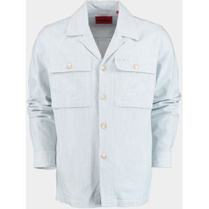 HUGO Red - Overshirt - Blauw - Katoen/Viscose