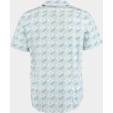 HUGO - Ellino - Casual Overhemd - Blauw - Korte Mouw