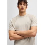 Boss - Momentum Lite T-shirt - Korte Mouwen - Ronde Hals - 60% Katoen, 40% Polyester