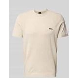 Boss - Momentum Lite T-shirt - Korte Mouwen - Ronde Hals - 60% Katoen, 40% Polyester