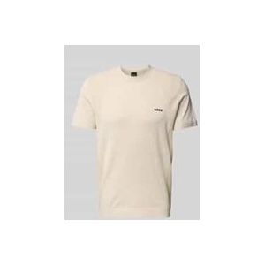 Boss - Momentum Lite T-shirt - Korte Mouwen - Ronde Hals - 60% Katoen, 40% Polyester