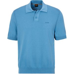 Hugo Boss Orange Asac P - Poloshirt - Blauw - Katoen/Kapok