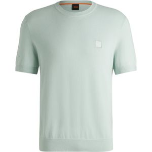 BOSS Knitted T-shirt Kanache Lichtblauw