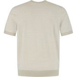 BOSS - Knitted T-shirt Kanache - Beige - Katoen en Kashmir - Korte Mouw