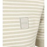 BOSS - Knitted T-shirt Kanache - Beige - Katoen en Kashmir - Korte Mouw